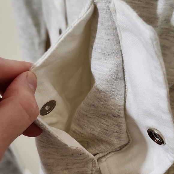 Monrow Gray Tie Front Long Sleeve Hoodie - Picture 8 of 11